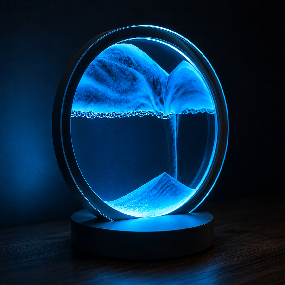 Modern Desk Light 3D LED Table Lamp Moving Art Dynamic Sandscape