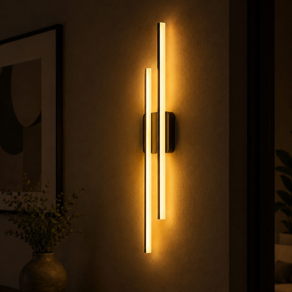 Modern Luxury LED Iron Wall Lamp Gold Interior Bedroom