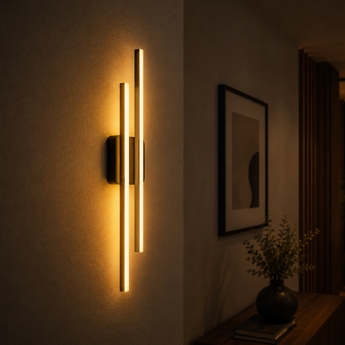 Modern Luxury LED Iron Wall Lamp Gold Interior Bedroom